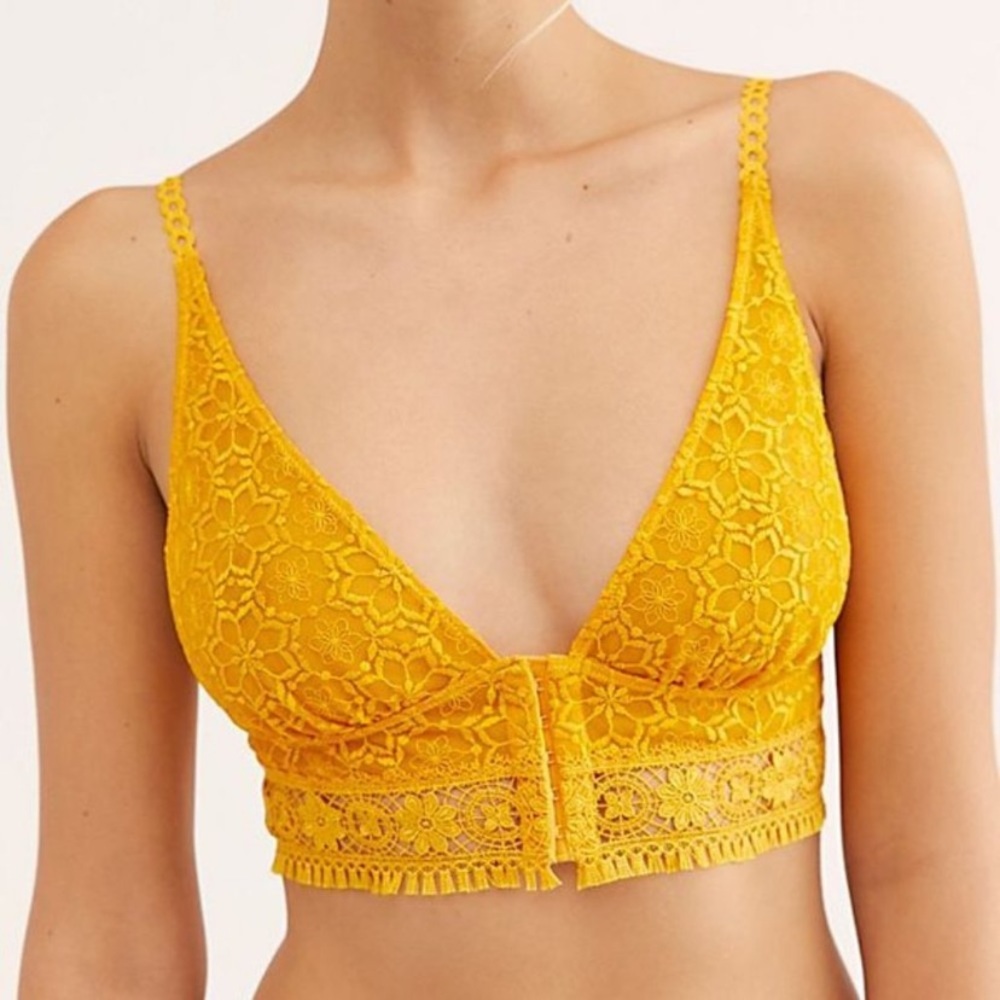 FREE PEOPLE INTIMATELY ELLA SOFT BRALETTE IN SARDENIA SUNSET SIZE XS - Picture 2 of 14